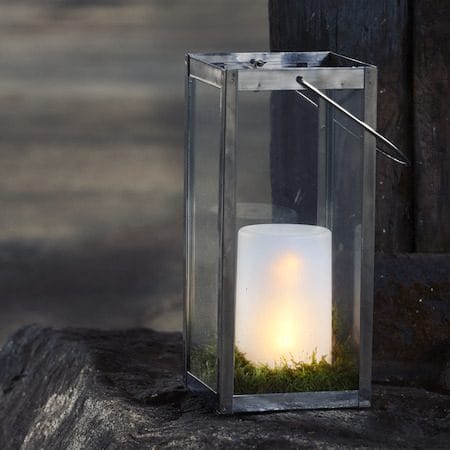 Flame Candle LED Blockljus 9 cm - vit - Trädgård & spabad - Utemiljö - Altan & terrass - Altanbelysning