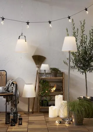 Flamme Grand LED Blockljus 20 cm - vit - Trädgård & spabad - Utemiljö - Altan & terrass - Altanbelysning