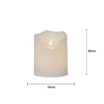 Flamme Grand LED Blockljus 20 cm - vit - Trädgård & spabad - Utemiljö - Altan & terrass - Altanbelysning