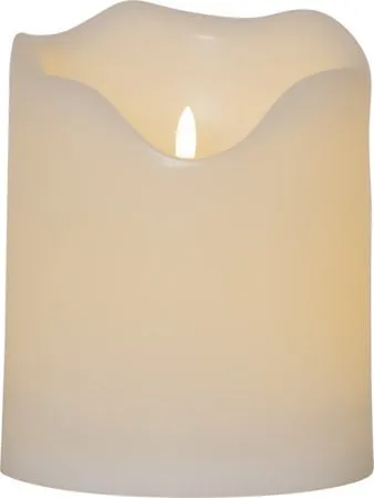 Flamme Grand LED Blockljus 20 cm - vit - Trädgård & spabad - Utemiljö - Altan & terrass - Altanbelysning