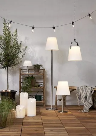 Flamme Grand LED Blockljus 20 cm - vit - Trädgård & spabad - Utemiljö - Altan & terrass - Altanbelysning