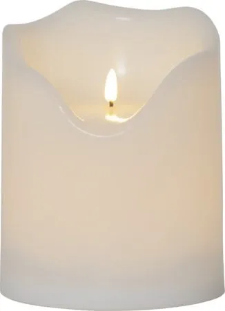 Flamme Grand LED Blockljus 20 cm - vit - Trädgård & spabad - Utemiljö - Altan & terrass - Altanbelysning