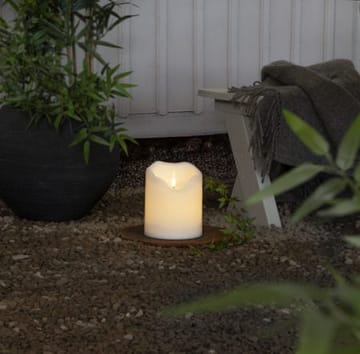 Flamme Grand LED Blockljus 20 cm - vit - Trädgård & spabad - Utemiljö - Altan & terrass - Altanbelysning