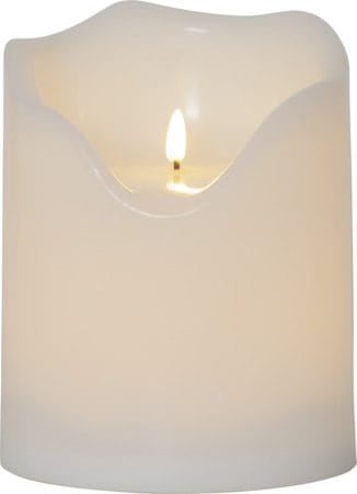 Flamme Grand LED Blockljus 20 cm - vit - Trädgård & spabad - Utemiljö - Altan & terrass - Altanbelysning