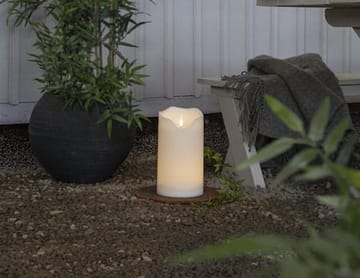 Flamme Grand LED Blockljus 30 cm - vit - Trädgård & spabad - Utemiljö - Altan & terrass - Altanbelysning