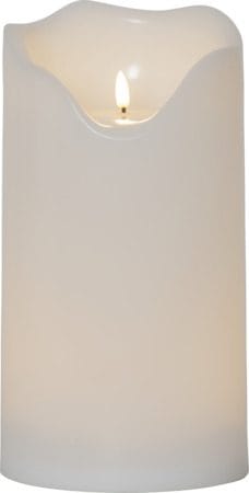 Flamme Grand LED Blockljus 30 cm - vit - Trädgård & spabad - Utemiljö - Altan & terrass - Altanbelysning