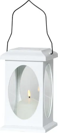 Flamme Lykta 13.5 cm - vit - Trädgård & spabad - Utemiljö - Altan & terrass - Altanbelysning