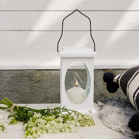 Flamme Lykta 13.5 cm - vit - Trädgård & spabad - Utemiljö - Altan & terrass - Altanbelysning