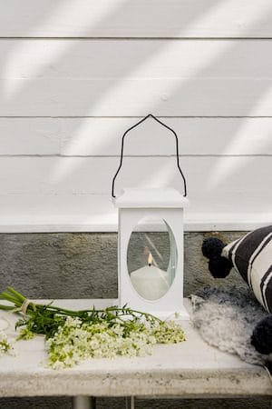 Flamme Lykta 13.5 cm - vit - Trädgård & spabad - Utemiljö - Altan & terrass - Altanbelysning