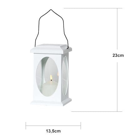 Flamme Lykta 13.5 cm - vit - Trädgård & spabad - Utemiljö - Altan & terrass - Altanbelysning