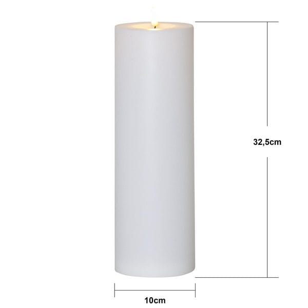 Flamme Rak LED Ljus 32,5 cm - vit - Trädgård & spabad - Utemiljö - Altan & terrass - Altanbelysning