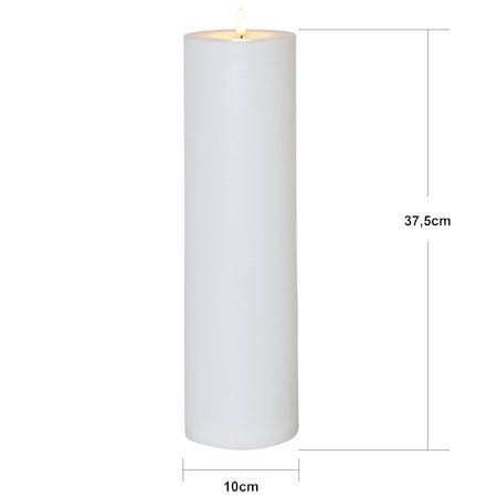 Flamme Rak LED Ljus 37,5 cm - vit - Trädgård & spabad - Utemiljö - Altan & terrass - Altanbelysning