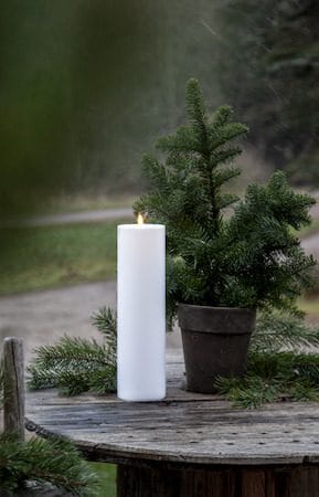 Flamme Rak LED Ljus 37,5 cm - vit - Trädgård & spabad - Utemiljö - Altan & terrass - Altanbelysning