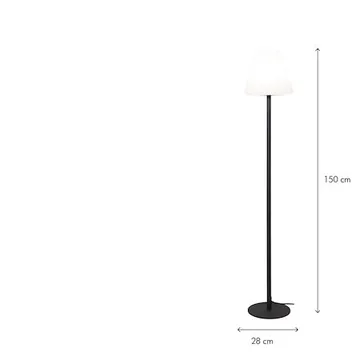 Golvlampa Kreta 150 cm - Grå / Svart - Trädgård & spabad - Utemiljö - Altan & terrass - Altanbelysning