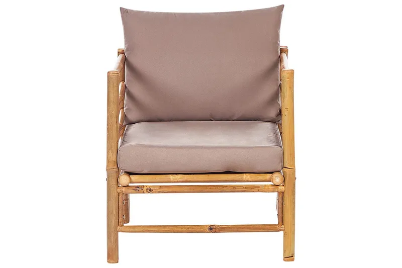 Hörnsoffa Cerreto med fåtölj Beige/ljust trä - Beige/ljust trä - Utemöbler - Loungemöbler - Soffgrupp utomhus
