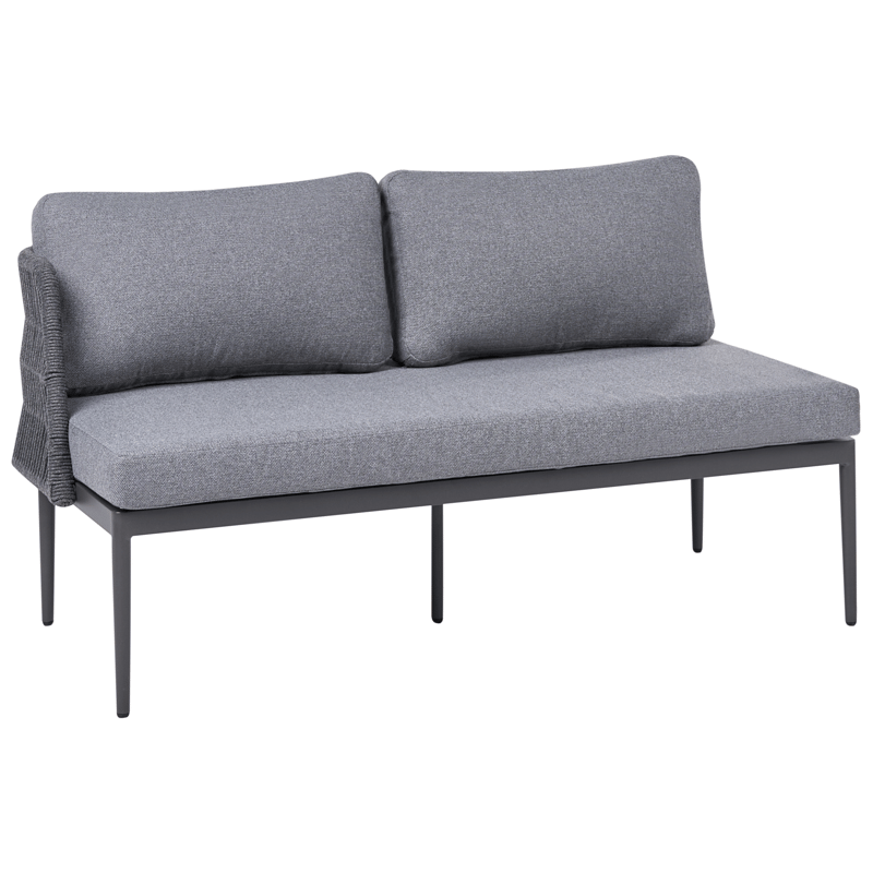 Hörnsoffa utomhus med Bord 3-Sits Leffe Vänstervänd - Grå - Trädgård & spabad - Utemiljö - Altan & terrass - Altanmöbler