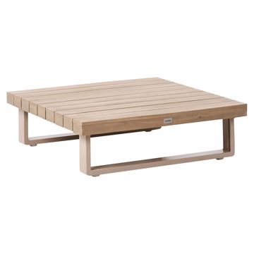 Hörnsoffa utomhus med Bord 5-Sits Mykonos Högervänd Akaciaträ - Beige/Brun - Utemöbler - Loungemöbler - Soffgrupp utomhus