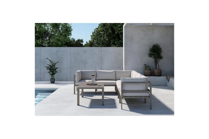 Hörnsoffset 3+3 Copacabana - Brun - Trädgård & spabad - Utemiljö - Altan & terrass - Altanmöbler