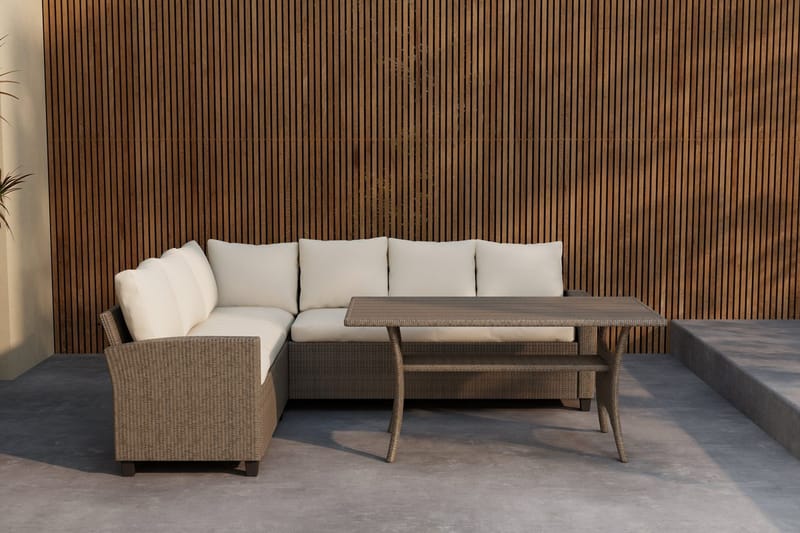 Hörnsoffset 6-sits Brentwood Utomhus, Beige
