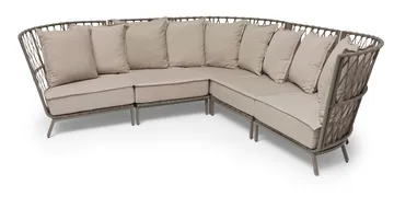 Hillerstorp Jet Set Loungesoffa Hörn - Beige - Utemöbler - Loungemöbler - Loungesoffa