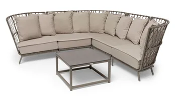 Hillerstorp Jet Set Loungesoffa Hörn - Beige - Utemöbler - Loungemöbler - Loungesoffa