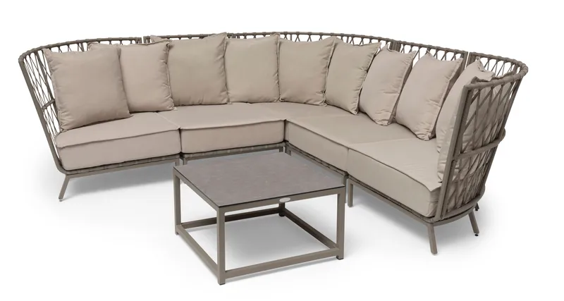Hillerstorp Jet Set Loungesoffa Hörn - Beige - Utemöbler - Loungemöbler - Loungesoffa