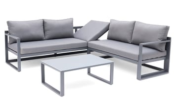 Hillerstorp Lundamo Loungegrupp Utomhus Grå - Grå - Utemöbler - Loungemöbler - Soffgrupp utomhus