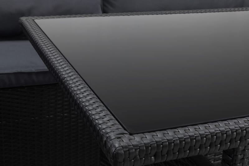James Light Soffgrupp och Loungegrupp Utomhus 5-sits i konstrotting för trädgård och uteplats - Svart / Svarta dynor - Trädgård & spabad - Utemiljö - Altan & terrass - Altanmöbler