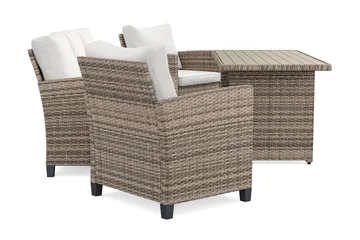 James Light Soffgrupp utomhus i konstrotting - Beige - Utemöbler - Loungemöbler - Soffgrupp utomhus