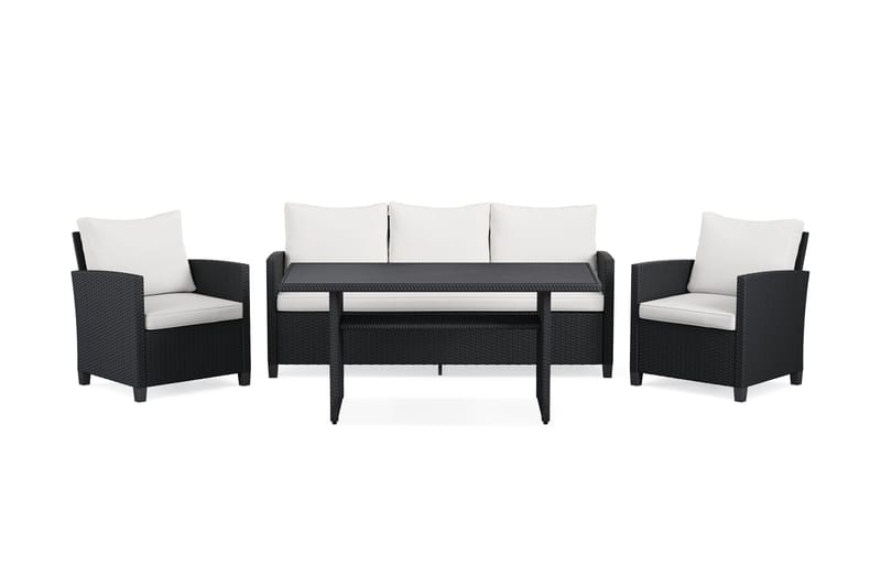 James Light Soffgrupp utomhus i konstrotting, Svart