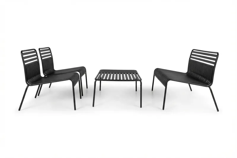 Jarva Liten 4-sits Soffgrupp Utomhus i metall - Antracit - Trädgård & spabad - Utemiljö - Altan & terrass - Altanmöbler