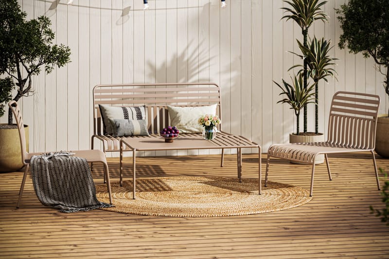 Jarva Liten 4-sits Soffgrupp Utomhus i metall - Beige - Trädgård & spabad - Utemiljö - Altan & terrass - Altanmöbler