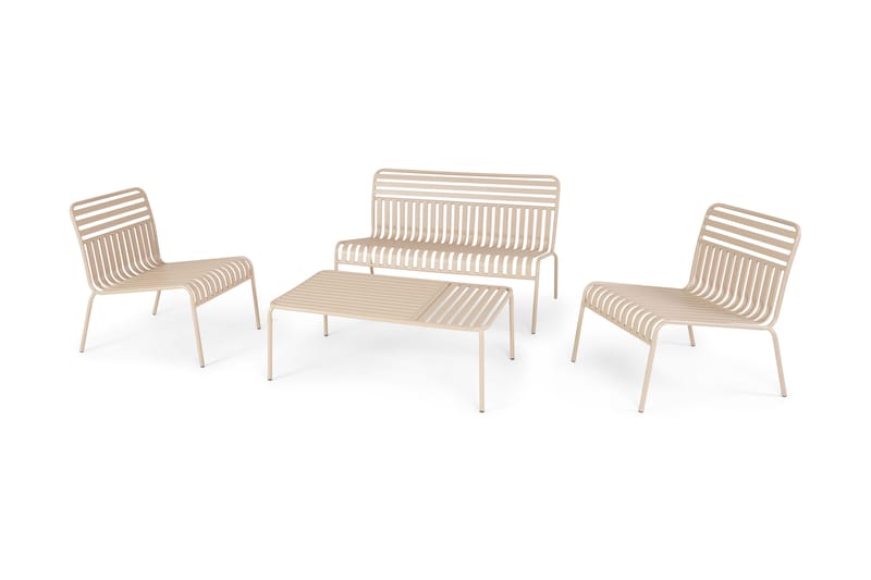 Jarva Liten 4-sits Soffgrupp Utomhus i metall - Beige - Trädgård & spabad - Utemiljö - Altan & terrass - Altanmöbler