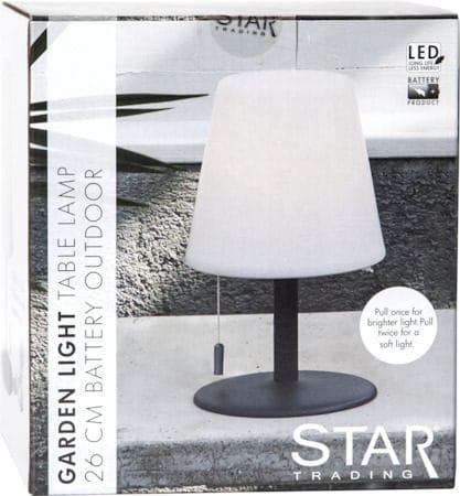 Kreta Bordslampa 16 cm - vit och svart - Trädgård & spabad - Utemiljö - Altan & terrass - Altanbelysning