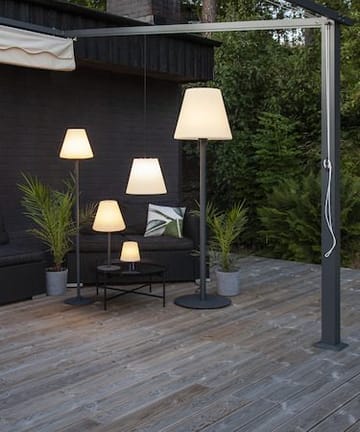 Kreta Bordslampa 16 cm - vit och svart - Trädgård & spabad - Utemiljö - Altan & terrass - Altanbelysning