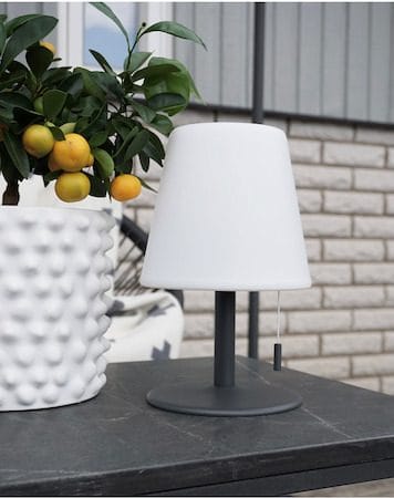 Kreta Bordslampa 16 cm - vit och svart - Trädgård & spabad - Utemiljö - Altan & terrass - Altanbelysning