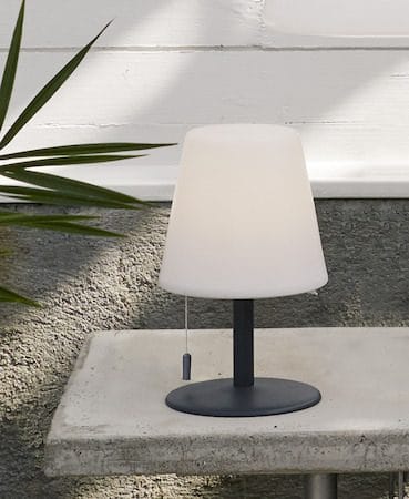 Kreta Bordslampa 16 cm - vit och svart - Trädgård & spabad - Utemiljö - Altan & terrass - Altanbelysning