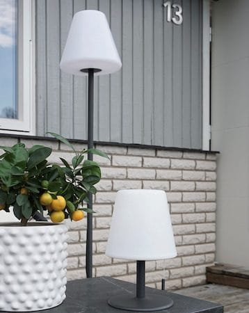 Kreta Bordslampa 16 cm - vit och svart - Trädgård & spabad - Utemiljö - Altan & terrass - Altanbelysning