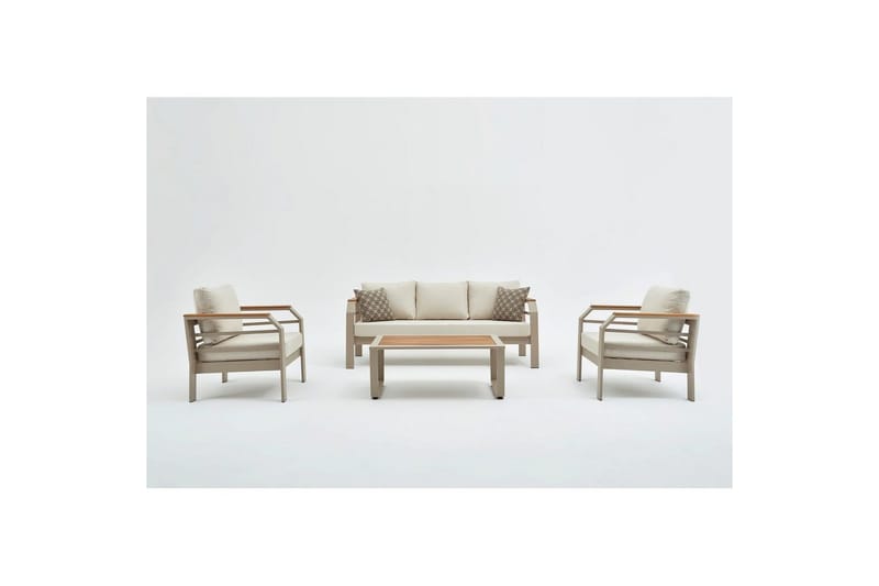 Lassento Soffgrupp Utomhus 5-sits - Beige - Trädgård & spabad - Utemiljö - Altan & terrass - Altanmöbler