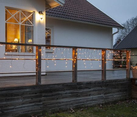 LED-istappsslinga Golden Warm White 12 m 480 ljus - Svart - Trädgård & spabad - Utemiljö - Altan & terrass - Altanbelysning