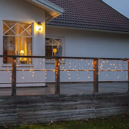 LED-istappsslinga Golden Warm White 24 m 960 ljus - Svart - Trädgård & spabad - Utemiljö - Altan & terrass - Altanbelysning
