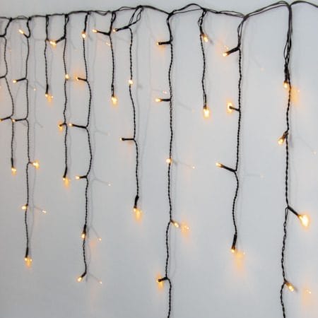 LED-istappsslinga Golden Warm White 24 m 960 ljus - Svart - Trädgård & spabad - Utemiljö - Altan & terrass - Altanbelysning