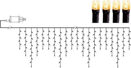 LED-istappsslinga Golden Warm White 6 m 240 ljus - Svart - Trädgård & spabad - Utemiljö - Altan & terrass - Altanbelysning