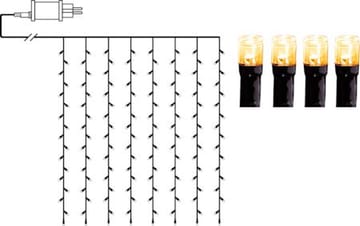 LED-ljusgardin Jul Golden Warm White 130x200 cm 120 ljus - Svart - Trädgård & spabad - Utemiljö - Altan & terrass - Altanbelysning