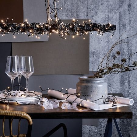 LED-ljusslinga Jul Crispy Ice White 25 m 360 ljus - Svart - Trädgård & spabad - Utemiljö - Altan & terrass - Altanbelysning