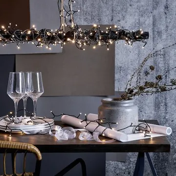 LED-ljusslinga Jul Crispy Ice White 3 m 40 ljus - Svart - Trädgård & spabad - Utemiljö - Altan & terrass - Altanbelysning