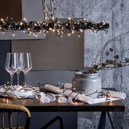 LED-ljusslinga Jul Crispy Ice White 3 m 40 ljus - Svart - Trädgård & spabad - Utemiljö - Altan & terrass - Altanbelysning