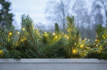LED-ljusslinga Jul Dew Drop Micro 7 m 96 ljus Varmvit Batteridriven - Grön - Trädgård & spabad - Utemiljö - Altan & terrass - Altanbelysning