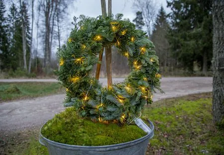 LED-ljusslinga Jul Dew Drop Micro 7 m 96 ljus Varmvit Batteridriven - Transparent - Trädgård & spabad - Utemiljö - Altan & terrass - Altanbelysning