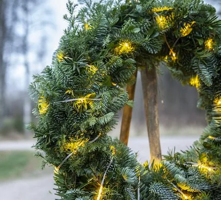 LED-ljusslinga Jul Dew Drop Micro 7 m 96 ljus Varmvit Batteridriven - Transparent - Trädgård & spabad - Utemiljö - Altan & terrass - Altanbelysning